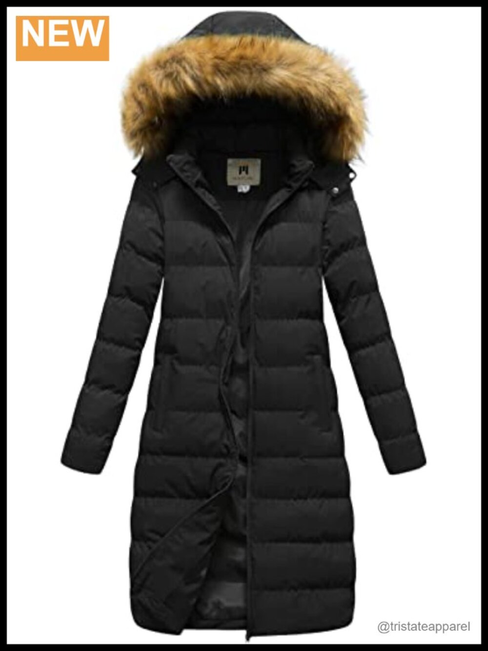 Women's Long Faux Fur Hooded Puffer Coat Warm Winter Jacket Detachable Hood